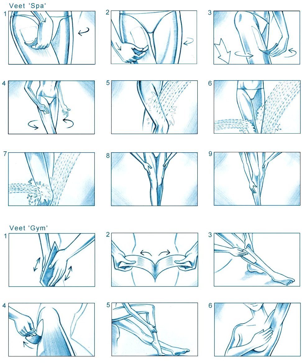 VEET 'BLUE' STORYBOARD BY ANDY SPARROW